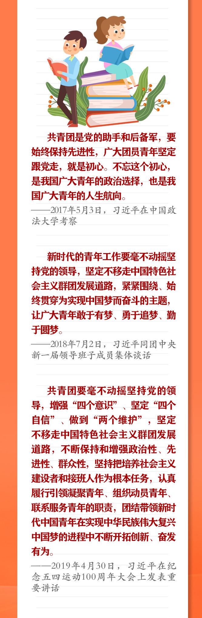 手繪長卷 | 共青團員們，總書記這些話要牢記
