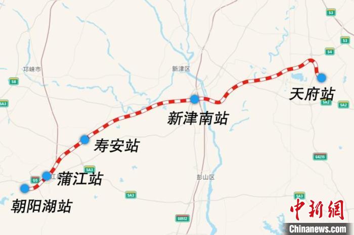 成都鐵路樞紐天府至朝陽湖段線路圖?！F集團供圖