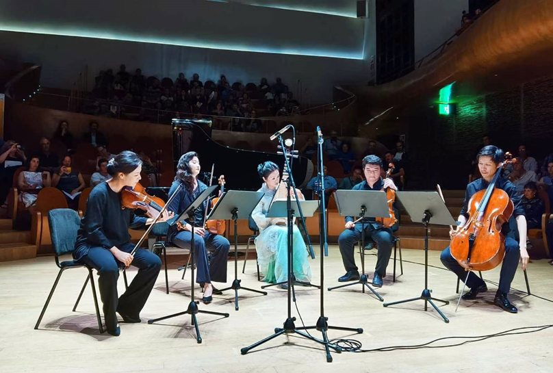“古老文明的現(xiàn)代回聲——中國當(dāng)代作曲家室內(nèi)樂作品音樂會(huì)”在意大利舉行。中國駐意大利使館供圖