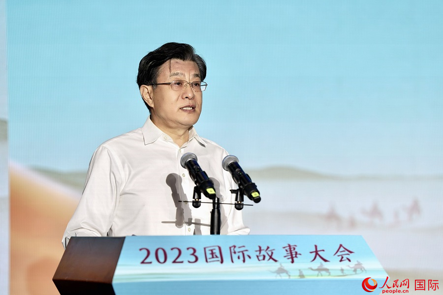 中國人民對外友好協(xié)會副會長李希奎致辭。人民網(wǎng) 盧鵬宇攝