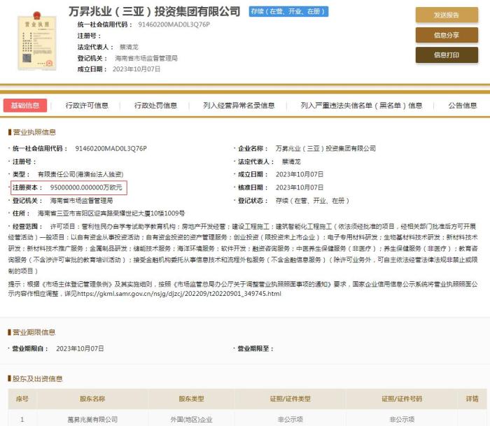 國家企業(yè)信用信息公示系統(tǒng)截圖。