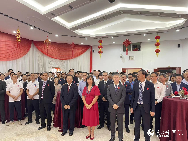 駐尼日利亞使館春節(jié)招待會(huì)現(xiàn)場(chǎng)。人民網(wǎng)記者 姜宣攝