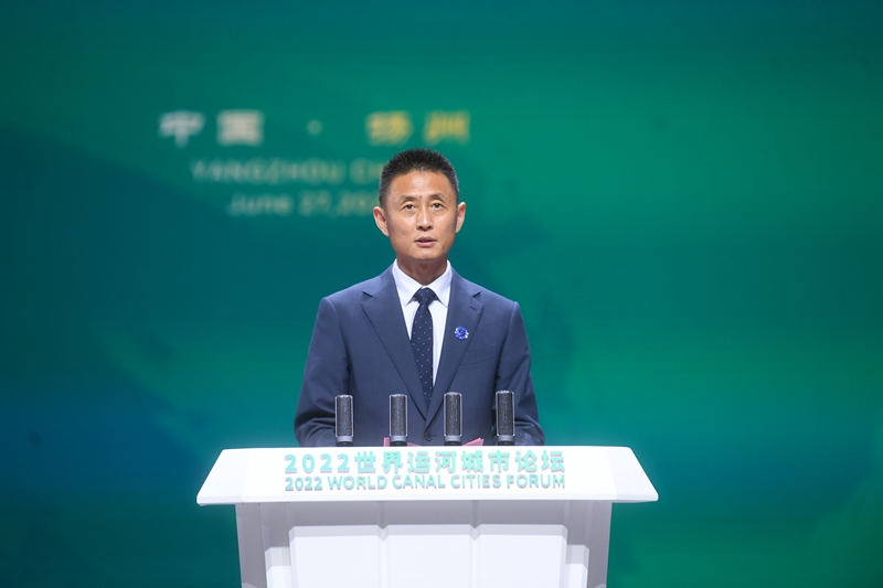 江蘇省文化和旅游廳副廳長李川在大會上致辭。邵丹攝