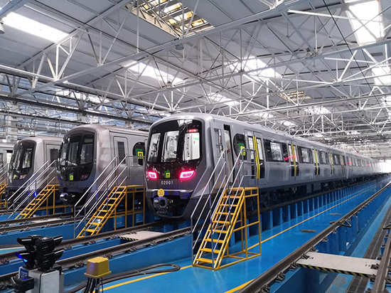 石家莊地鐵二號(hào)線列車。 中車齊車集團(tuán)石家莊公司供圖