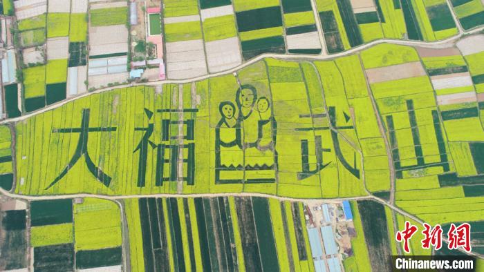 2019年4月，天水武山縣萬畝鄉(xiāng)村油菜花海。(資料圖) 何海瑞 攝