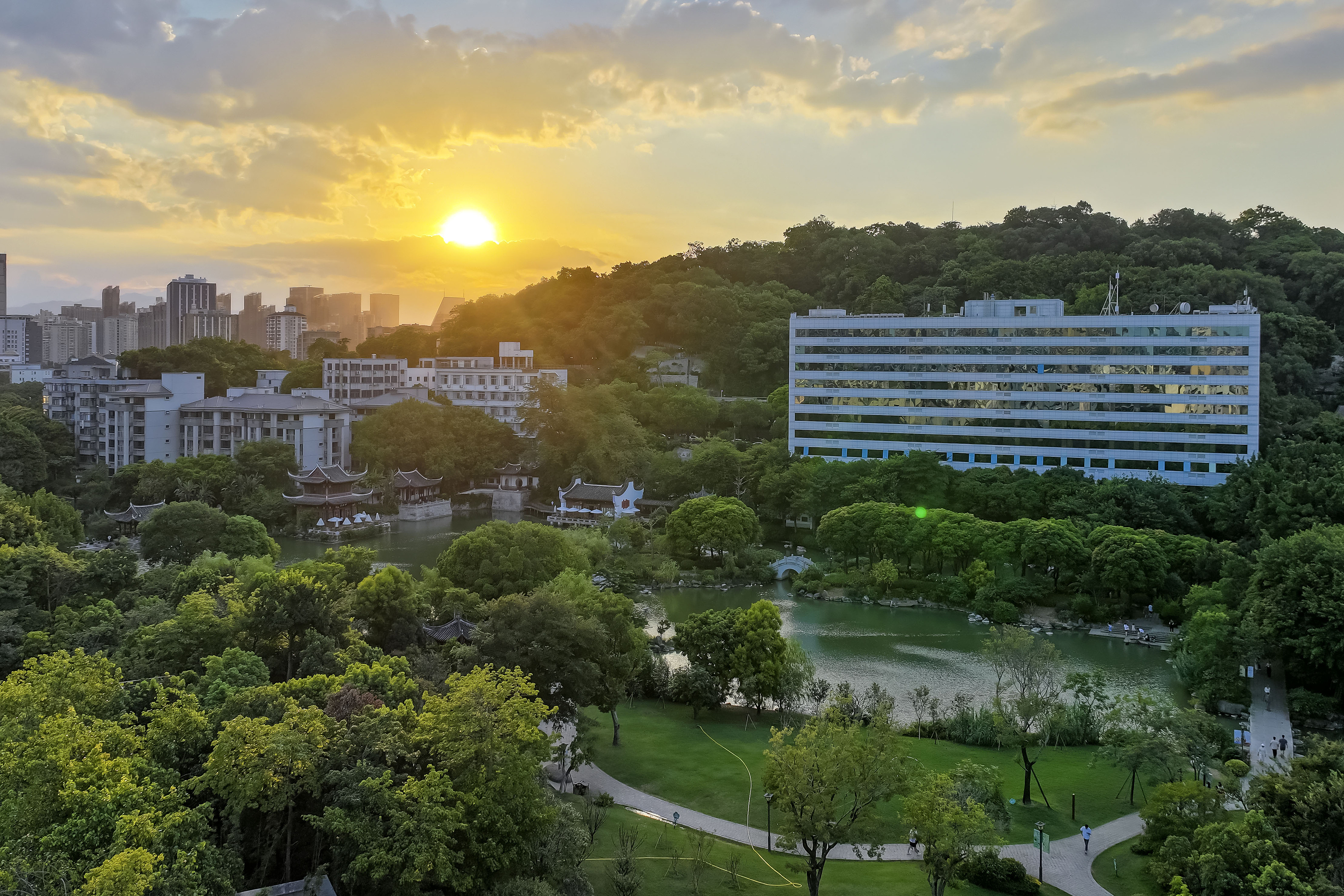 2024年7月17日，福州市鼓樓區(qū)黎明湖生態(tài)濕地公園。