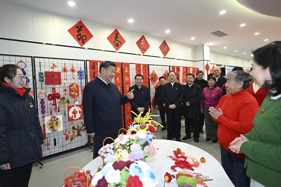 2025年1月23日，習(xí)近平總書記在沈陽大東區(qū)長安街道長安小區(qū)社區(qū)黨群服務(wù)中心考察。