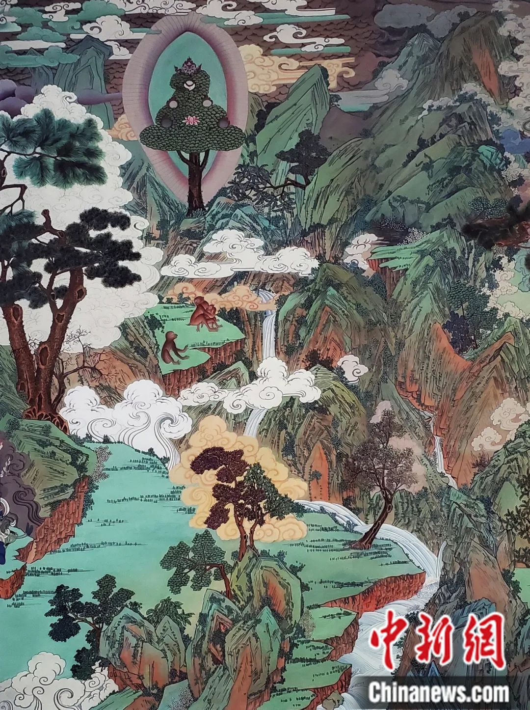 臨摹、補(bǔ)繪的青海瞿曇寺壁畫。受訪者 供圖