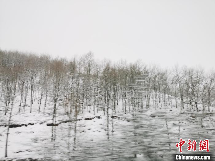 圖為青海青沙山區(qū)域被降雪覆蓋?！?zhí)砀?攝