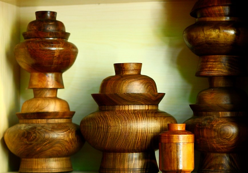 藏地木碗成品。